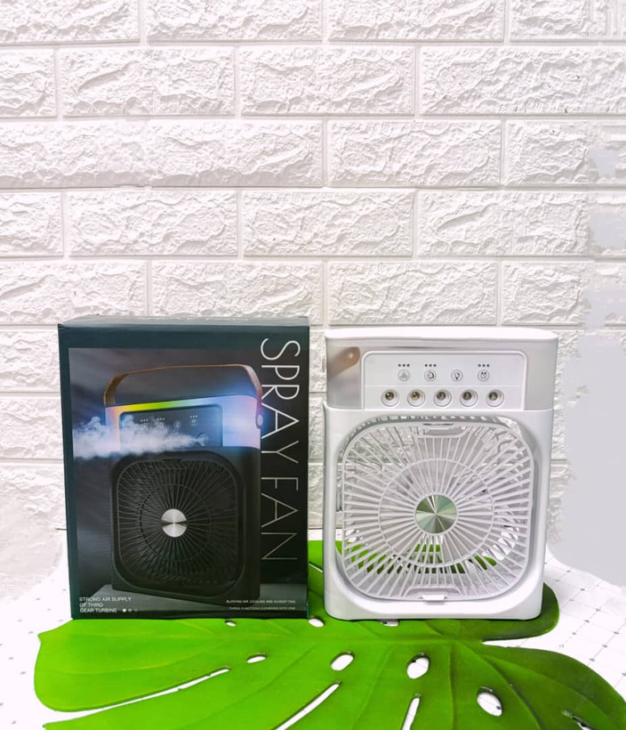 خرید پنکه توربو LED دار پرتابل ۳ کاره مه پاش درجه یک ( وارداتی )