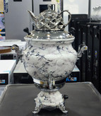 خرید سماور سه کاره گازی 12 لیتر(رنگ سفید مشکی)